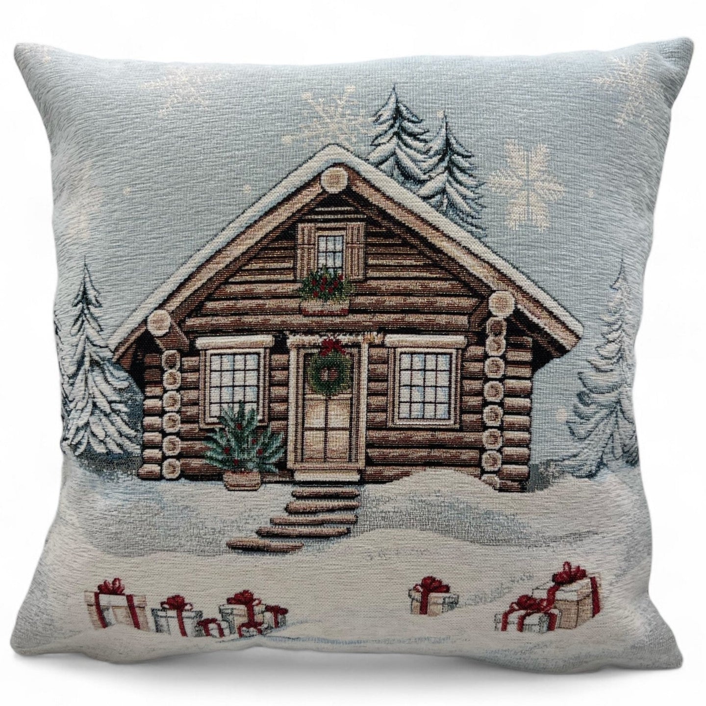 Copricuscino PINZOLO C Natale Gobelin Jacquard cinigliato, 45x45 cm