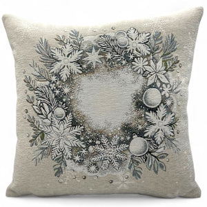 Copricuscino POLAR BEAR B Natale Gobelin Jacquard cinigliato, 45x45 cm