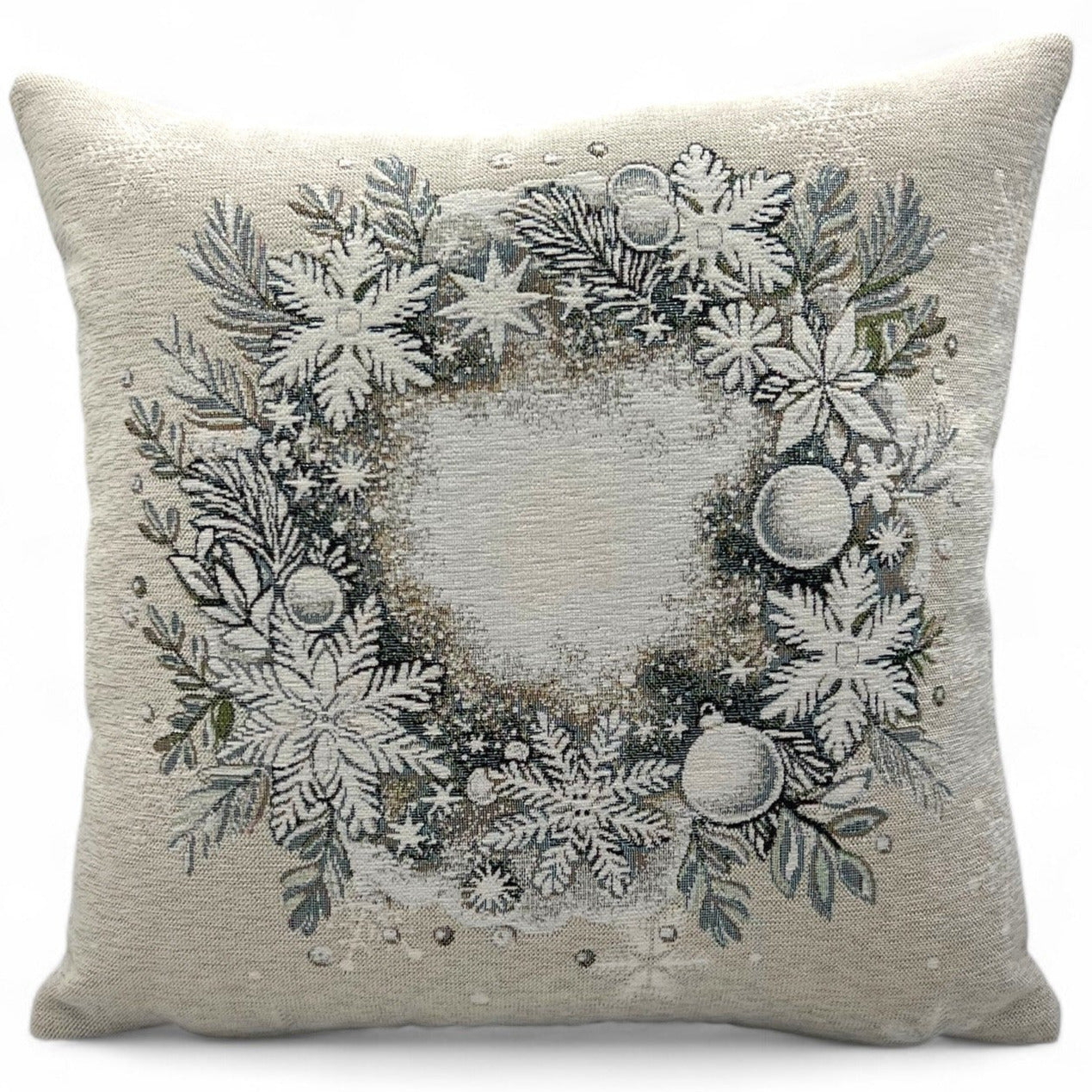 Copricuscino POLAR BEAR B Natale Gobelin Jacquard cinigliato, 45x45 cm