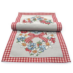 Tischläufer Runner Tischset PORDOI, uni, Gobelin Jacquard
