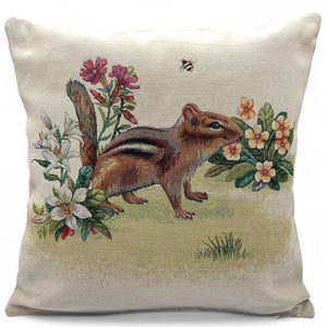 Kissenbezug AMICI ANIMALI ROBBIE uni, Gobelin Jacquard, 45x45 cm