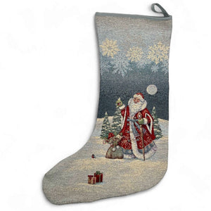 Calza natalizia BABBO NATALE CON REGALI, 43x29cm