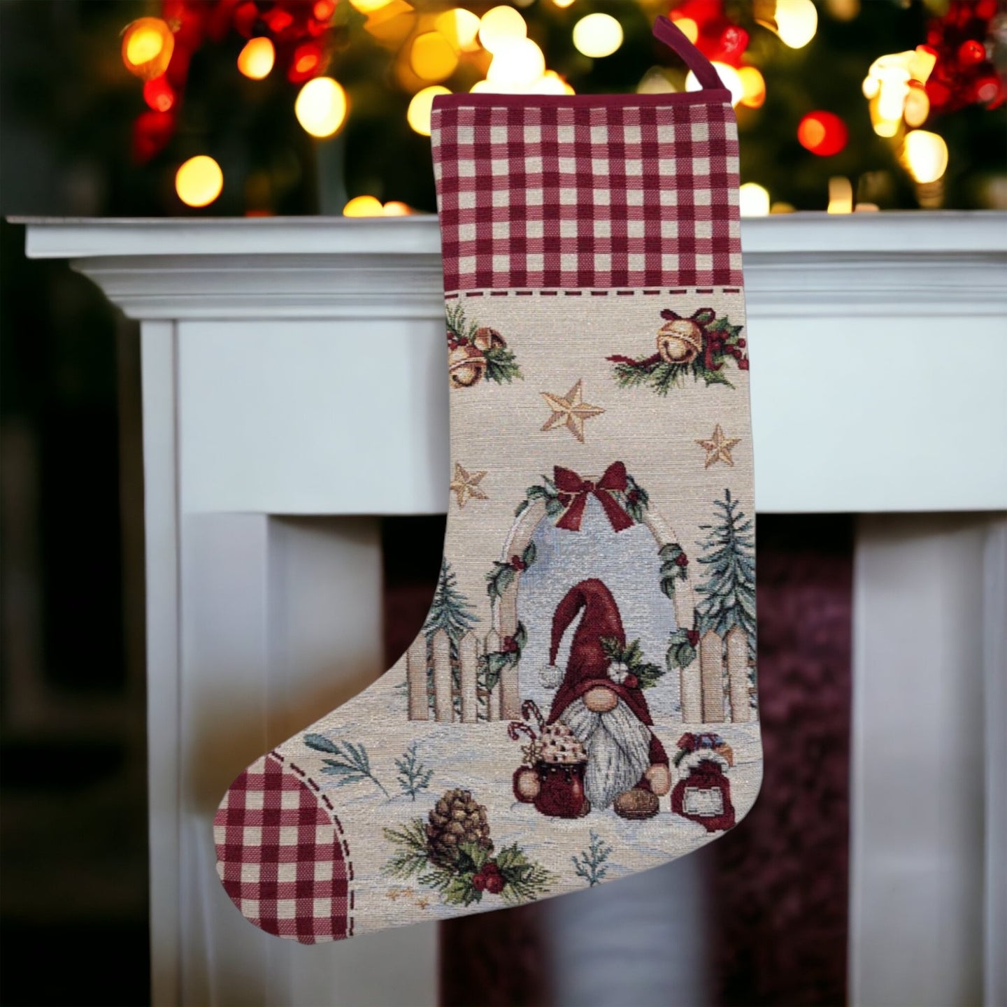 Calza natalizia GNOMETTO DI NATALE, 43x29cm