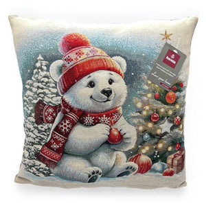 Copricuscino SAMMY Natale Gobelin Jacquard, 45x45 cm