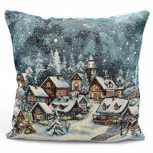 Copricuscino SANTA CLAUS C Natale Gobelin Jacquard, 45x45 cm