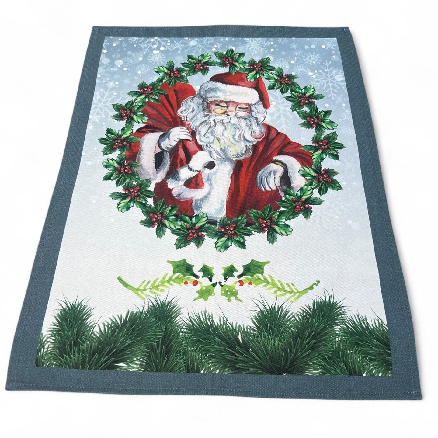Strofinaccio SANTA CLAUS B, cotone stampato
