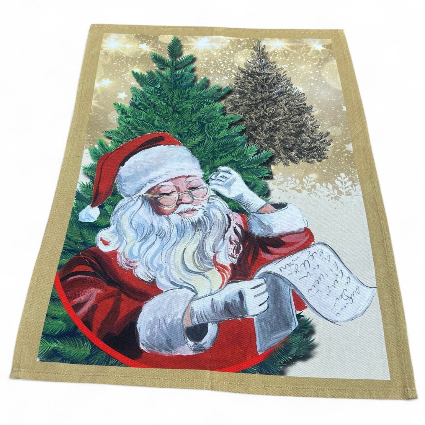 Strofinaccio SANTA CLAUS C, cotone stampato