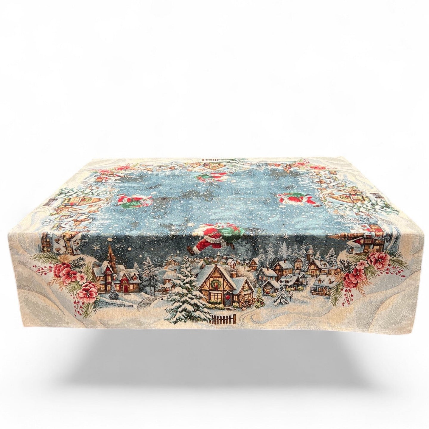 Tovaglia SANTA CLAUS, uni, Gobelin Jacquard, lurex oro, 100x100 cm