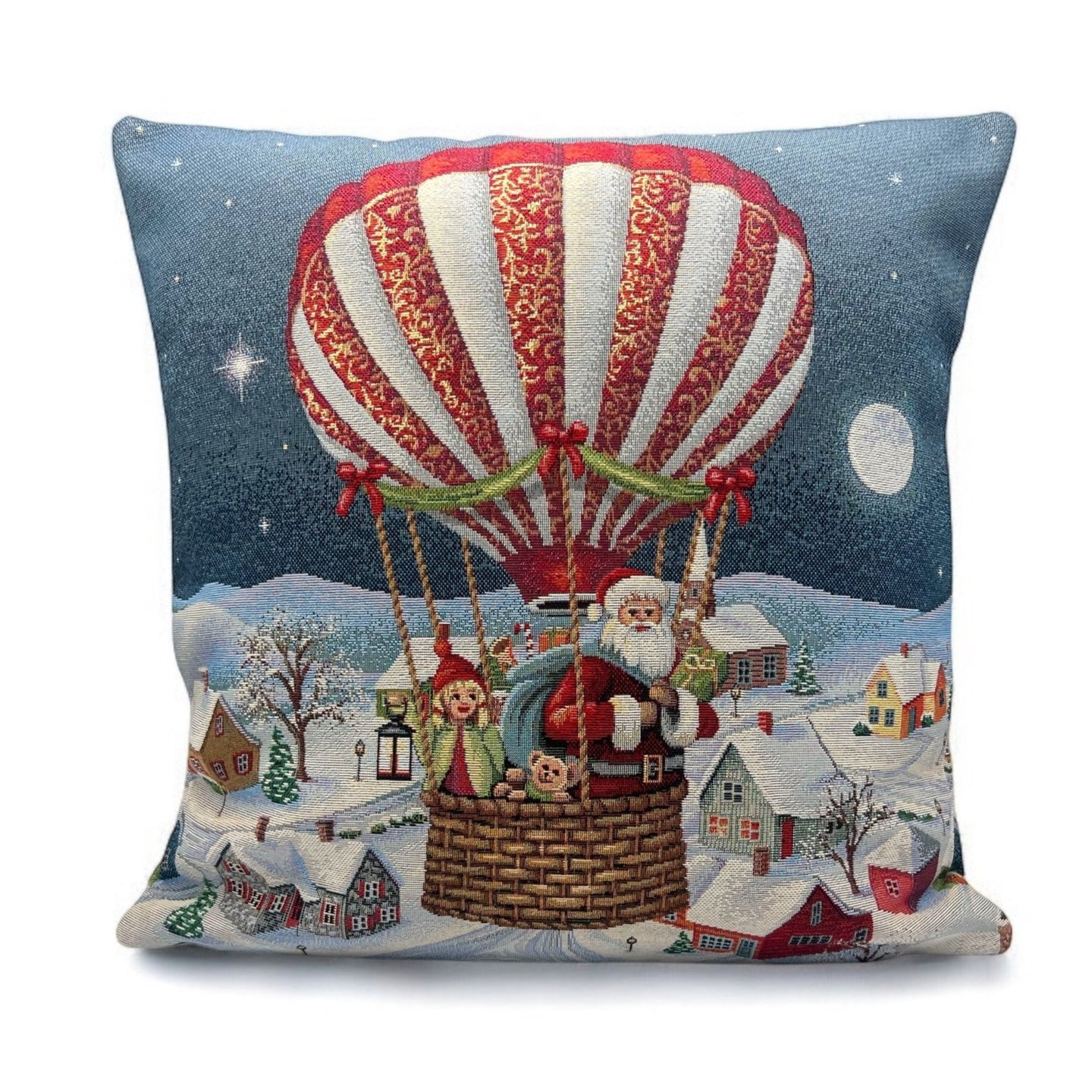 Copricuscino SANTA IS COMING, uni, Gobelin Jacquard, 45x45 cm