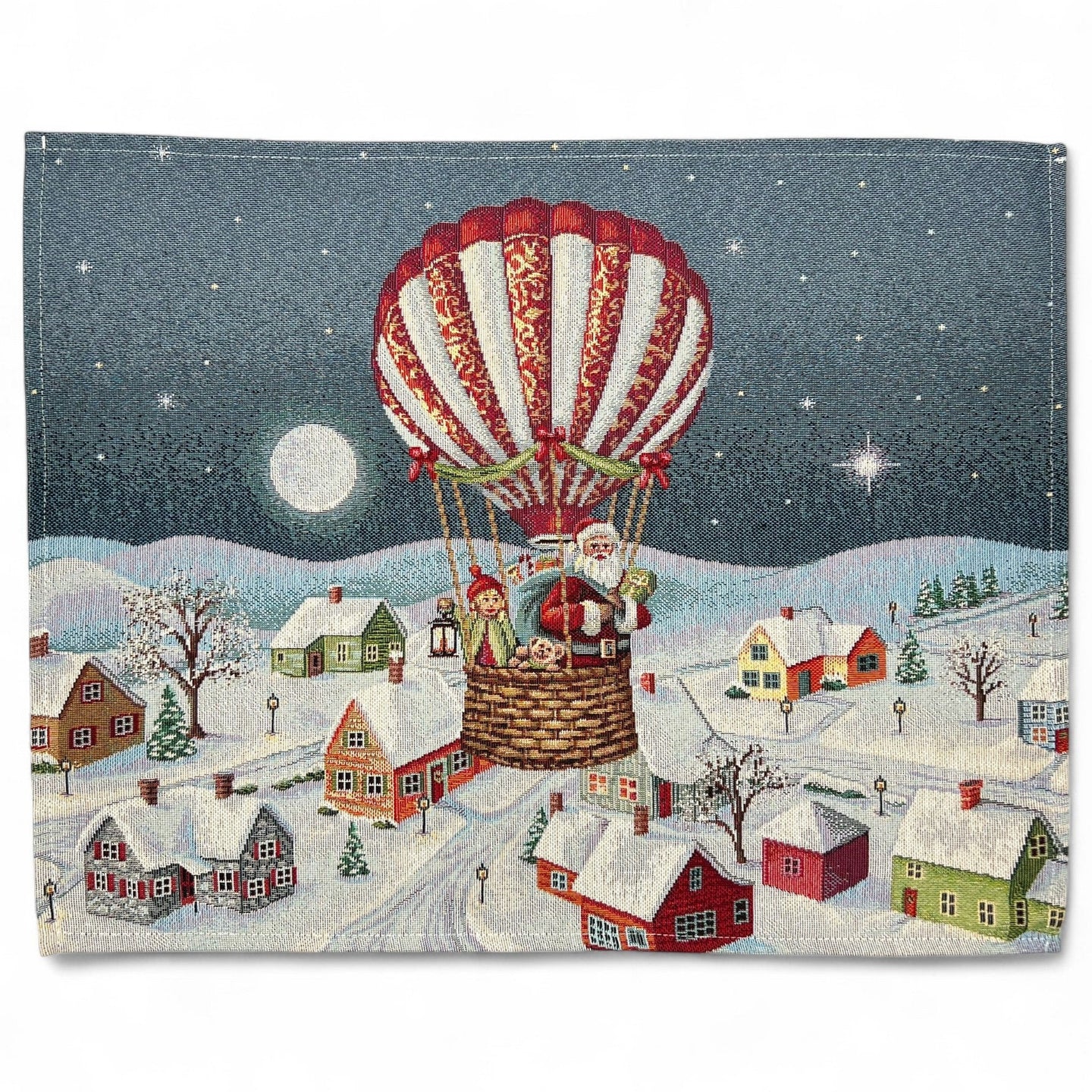 Table Set SANTA IS COMING Placemat Tovaglietta Gobelin Jacquard, 40x50 cm
