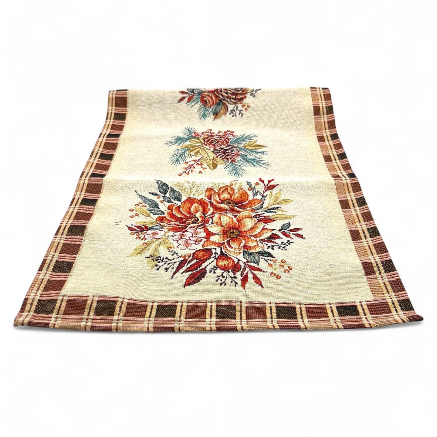 Tischläufer Runner Tischset SCARLETT, uni, Gobelin Jacquard