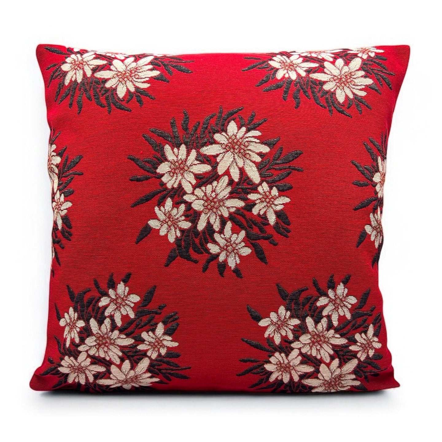 Copricuscino ST. MORITZ ROSSO, Jacquard, 45x45cm