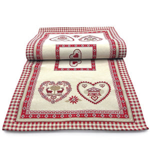 Tischläufer Runner Tischset STUBAI, uni, Gobelin Jacquard