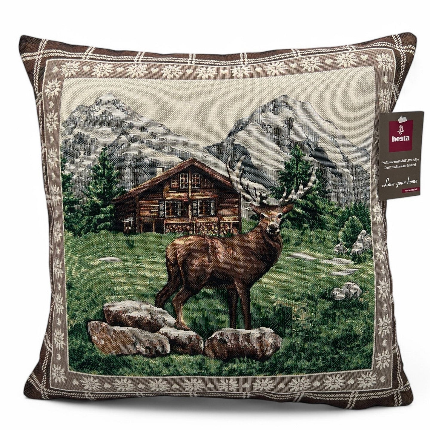 Copricuscino VAL DI NON, Gobelin Jacquard, 45x45 cm