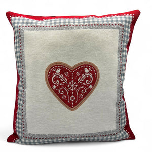 Copricuscino VAL D'ISERE A Natale Gobelin Jacquard, 45x45 cm