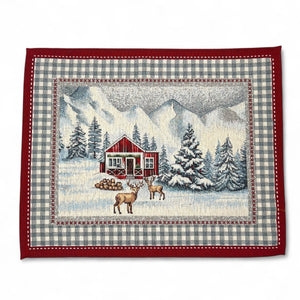 Table Set VAL D'ISERE Placemat Tovaglietta Gobelin Jacquard, 40 x 50 cm