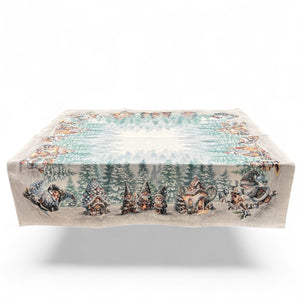 Tovaglia WINTER GNOMES, uni, Gobelin Jacquard, lurex argento, 100x100 cm