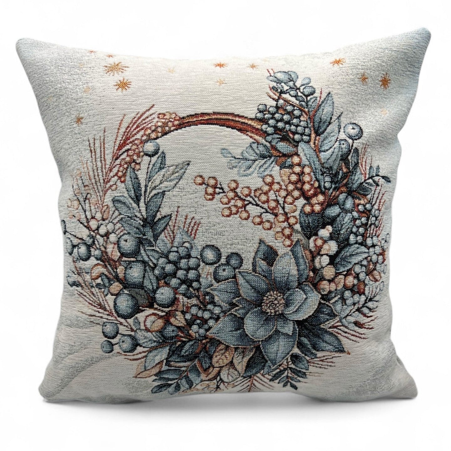 Copricuscino WINTER LOVE A Natale Gobelin Jacquard cinigliato, 45x45 cm