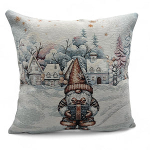 Copricuscino WINTER LOVE B Natale Gobelin Jacquard cinigliato, 45x45 cm