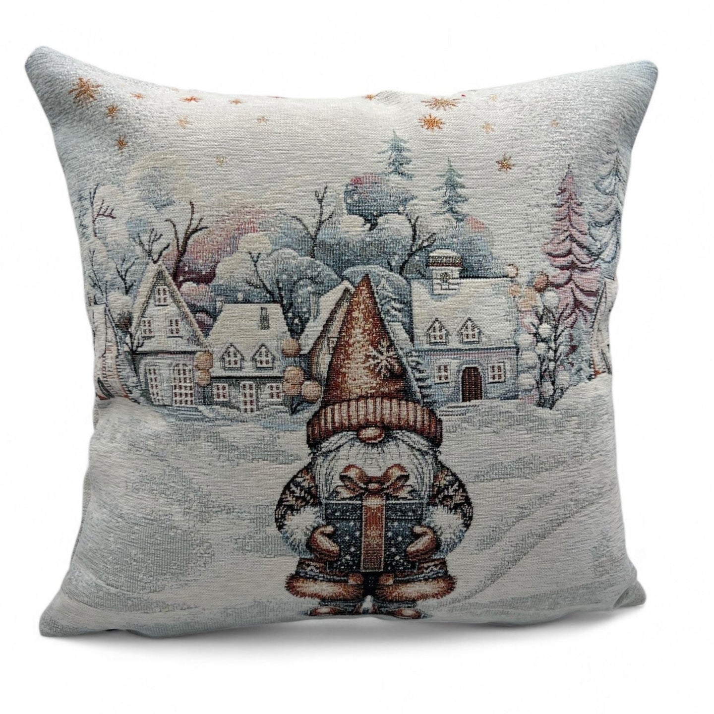 Copricuscino WINTER LOVE B Natale Gobelin Jacquard cinigliato, 45x45 cm