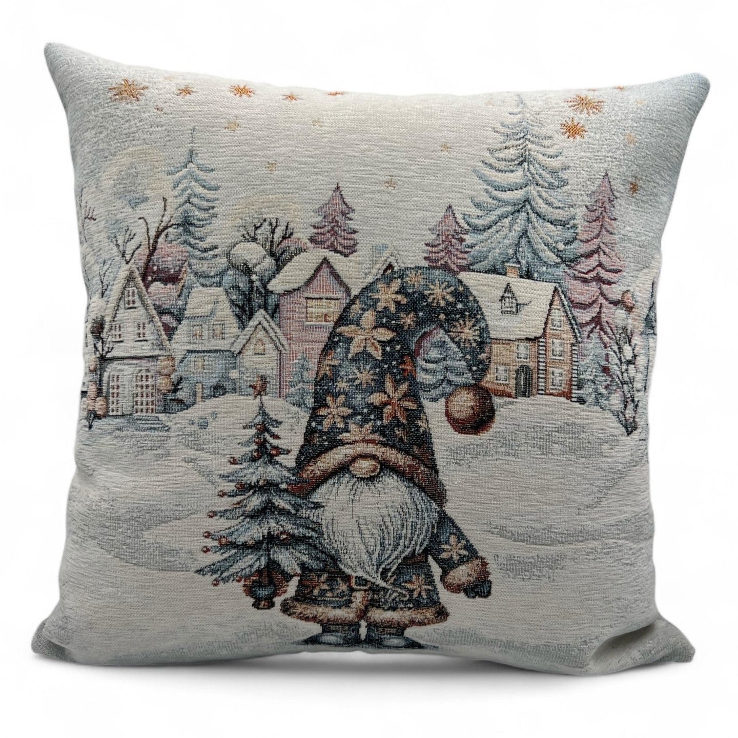 Copricuscino WINTER LOVE C Natale Gobelin Jacquard cinigliato, 45x45 cm