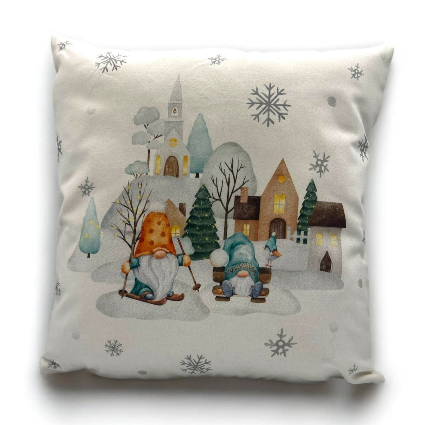 Copricuscino XMAS CITY, Cotone stampato