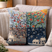 Carica l'immagine nel visualizzatore di Gallery, Copricuscino 4 STAGIONI, Gobelin Jacquard
