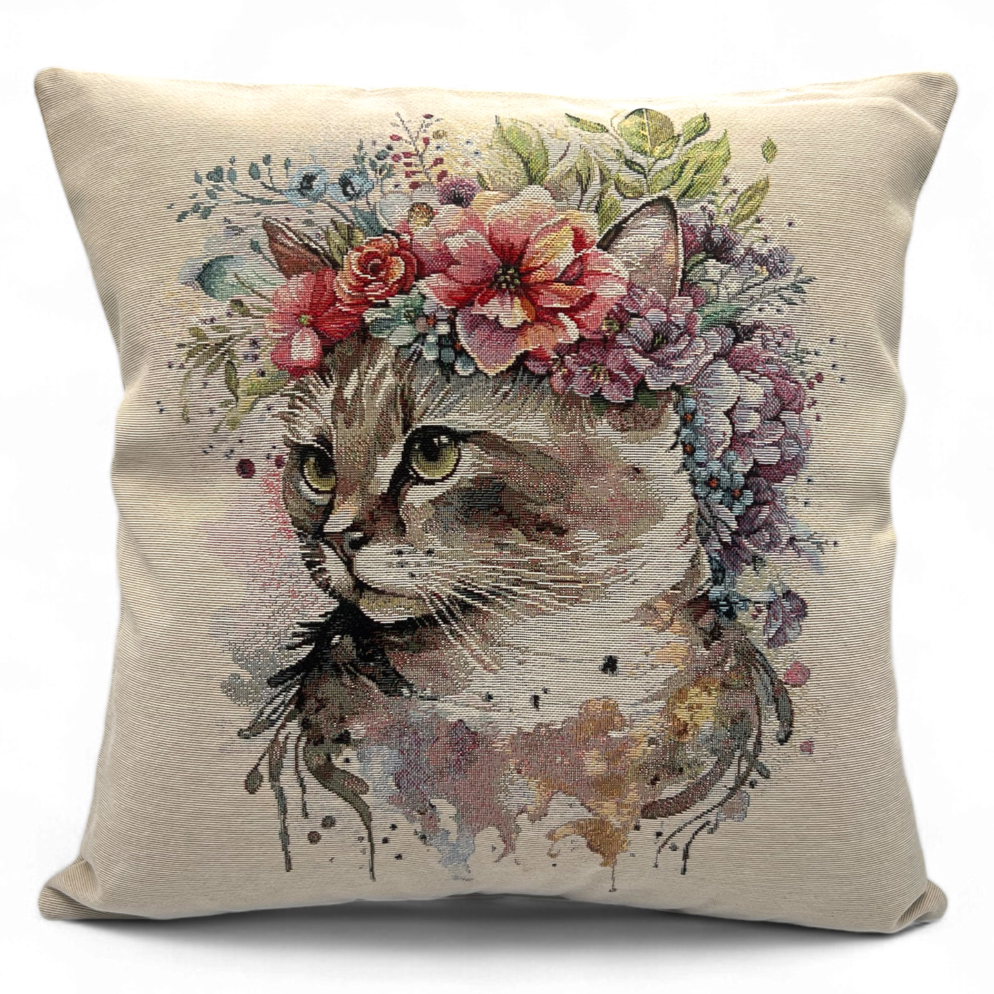 Copricuscino KITTY, Gobelin Jacquard, 45x45 cm