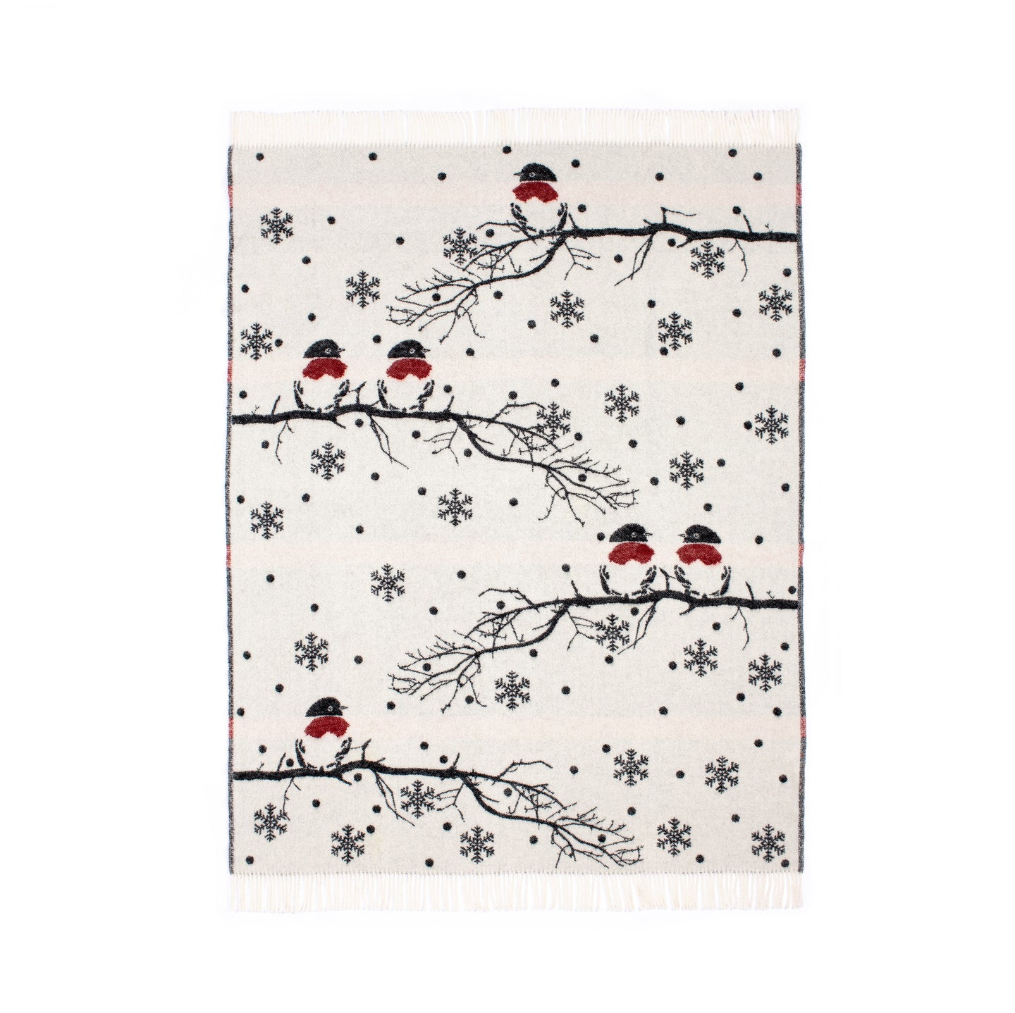 Coperta di Lana, 100% Lana naturale di pecore della Nuova Zelanda, Jaquard, 170x130 cm