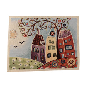 Runner Tovaglietta COLOR VILLAGE, uni, Gobelin Jacquard