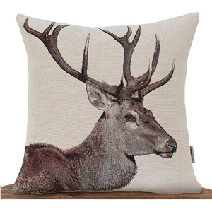 Copricuscino CERVO, Animal Collection, Gobelin Jacquard, 45x45 cm